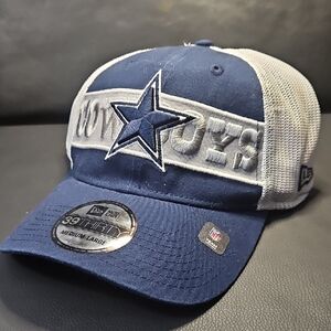 New Era Navy and White Dallas Cowboys Fitted Cap M/L